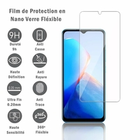 Infinix Smart 7 6.6": 1 Film Protection d'écran en Verre Nano Fléxible, Dureté 9H Inrayable Incassable Invisible Ultra Résistant