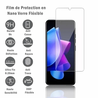 Tecno Spark Go 2023/ Tecno Pop 7 Pro 6.56": 1 Film Protection d'écran en Verre Nano Fléxible, Dureté 9H Inrayable Incassable Invisible Ultra Résistant