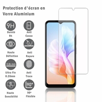 Doogee X98/ X98 Pro 6.52": 1 Film Protection d'écran en verre d'aluminium super résistant 9H, définition HD, anti-rayures, anti-empreintes digitales