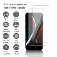 BLU G52L 6.5" [Dimensions du téléphone: 164.5 x 76 x 9.2 mm]: 2 Films Protection d'écran en Verre Nano Fléxible, Dureté 9H Inrayable Incassable Invisible Ultra Résistant