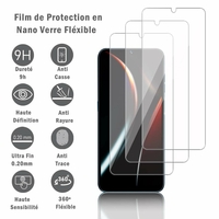 BLU G52L 6.5" [Dimensions du téléphone: 164.5 x 76 x 9.2 mm]: 3 Films Protection d'écran en Verre Nano Fléxible, Dureté 9H Inrayable Incassable Invisible Ultra Résistant