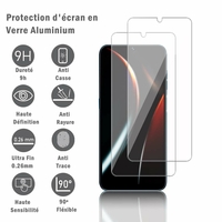 BLU G52L 6.5" [Dimensions du téléphone: 164.5 x 76 x 9.2 mm]: 2 Films Protection d'écran en verre d'aluminium super résistant 9H, définition HD, anti-rayures, anti-empreintes digitales