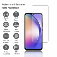 Samsung Galaxy A54 5G 6.4" SM-A546V A546U A546U1 A546B A546B/DS A546E A546E/DS A5460: 1 Film Protection d'écran en verre d'aluminium super résistant 9H, définition HD, anti-rayures, anti-empreintes digitales