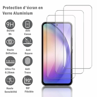 Samsung Galaxy A54 5G 6.4" SM-A546V A546U A546U1 A546B A546B/DS A546E A546E/DS A5460: 3 Films Protection d'écran en verre d'aluminium super résistant 9H, définition HD, anti-rayures, anti-empreintes digitales