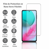 Samsung Galaxy M54 5G 6.7" SM-M546B SM-M546B/DS: 1 Film Protection d'écran en Verre Nano Fléxible, Dureté 9H Inrayable Incassable Invisible Ultra Résistant