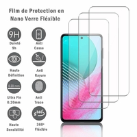 Samsung Galaxy M54 5G 6.7" SM-M546B SM-M546B/DS: 3 Films Protection d'écran en Verre Nano Fléxible, Dureté 9H Inrayable Incassable Invisible Ultra Résistant