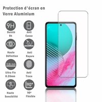 Samsung Galaxy M54 5G 6.7" SM-M546B SM-M546B/DS: 1 Film Protection d'écran en verre d'aluminium super résistant 9H, définition HD, anti-rayures, anti-empreintes digitales