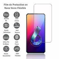 Asus Zenfone 6 ZS630KL 6.4"/ Zenfone 6z/ Zenfone 6 2019/ ASUS_I01WD: 1 Film Protection d'écran en Verre Nano Fléxible, Dureté 9H Inrayable Incassable Invisible Ultra Résistant