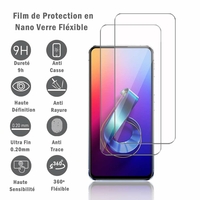 Asus Zenfone 6 ZS630KL 6.4"/ Zenfone 6z/ Zenfone 6 2019/ ASUS_I01WD: 2 Films Protection d'écran en Verre Nano Fléxible, Dureté 9H Inrayable Incassable Invisible Ultra Résistant