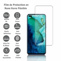 Huawei Honor V30/ Honor View30 6.57" OXF-AN00 [Les Dimensions EXACTES du telephone: 162.7 x 75.8 x 8.9 mm]: 1 Film Protection d'écran en Verre Nano Fléxible, Dureté 9H Inrayable Incassable Invisible Ultra Résistant