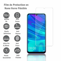 Huawei P Smart (2019) 6.21" POT-LX3/ POT-LX1/ POT-AL00/ POT-LX1AF/ POT-LX2J/ POT-LX1RUA: 1 Film Protection d'écran en Verre Nano Fléxible, Dureté 9H Inrayable Incassable Invisible Ultra Résistant