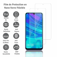 Huawei P Smart (2019) 6.21" POT-LX3/ POT-LX1/ POT-AL00/ POT-LX1AF/ POT-LX2J/ POT-LX1RUA: 2 Films Protection d'écran en Verre Nano Fléxible, Dureté 9H Inrayable Incassable Invisible Ultra Résistant