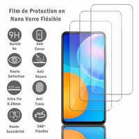 Huawei P Smart 2021 6.67" PPA-LX2 PPA-L02B PPA-L22B (non compatible Huawei P Smart 2020): 3 Films Protection d'écran en Verre Nano Fléxible, Dureté 9H Inrayable Incassable Invisible Ultra Résistant