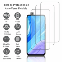 Huawei Y9s (2019) 6.59" STK-L21 STK-L22 STK-LX3 (non compatible Huawei Y9 (2019) 6.5"): 3 Films Protection d'écran en Verre Nano Fléxible, Dureté 9H Inrayable Incassable Invisible Ultra Résistant
