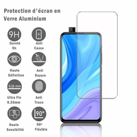 Huawei Y9s (2019) 6.59" STK-L21 STK-L22 STK-LX3 (non compatible Huawei Y9 (2019) 6.5"): 1 Film Protection d'écran en verre d'aluminium super résistant 9H, définition HD, anti-rayures, anti-empreintes digitales