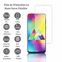 Samsung Galaxy M20 6.3" SM-M205F/ M205F/DS [Les Dimensions EXACTES du telephone: 156.4 x 74.5 x 8.8 mm]: 1 Film Protection d'écran en Verre Nano Fléxible, Dureté 9H Inrayable Incassable Invisible Ultra Résistant