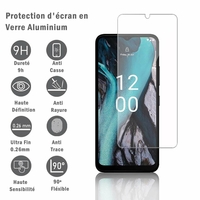 Nokia C22 6.5": 1 Film Protection d'écran en verre d'aluminium super résistant 9H, définition HD, anti-rayures, anti-empreintes digitales