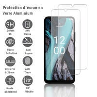 Nokia C22 6.5": 2 Films Protection d'écran en verre d'aluminium super résistant 9H, définition HD, anti-rayures, anti-empreintes digitales