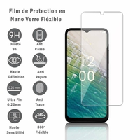 Nokia C32 6.5": 1 Film Protection d'écran en Verre Nano Fléxible, Dureté 9H Inrayable Incassable Invisible Ultra Résistant