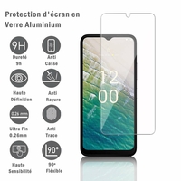 Nokia C32 6.5": 1 Film Protection d'écran en verre d'aluminium super résistant 9H, définition HD, anti-rayures, anti-empreintes digitales