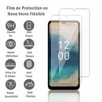 Nokia G22 6.5": 2 Films Protection d'écran en Verre Nano Fléxible, Dureté 9H Inrayable Incassable Invisible Ultra Résistant