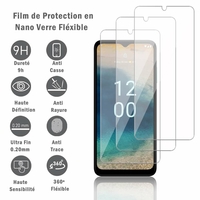 Nokia G22 6.5": 3 Films Protection d'écran en Verre Nano Fléxible, Dureté 9H Inrayable Incassable Invisible Ultra Résistant