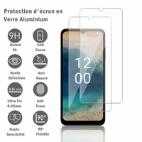 Nokia G22 6.5": 2 Films Protection d'écran en verre d'aluminium super résistant 9H, définition HD, anti-rayures, anti-empreintes digitales