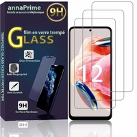 Xiaomi Redmi Note 12 4G 6.67" (non compatible avec Xiaomi Redmi Note 12 5G): Lot / Pack de 3 Films de protection d'écran Verre Trempé