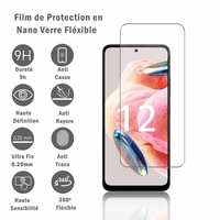 Xiaomi Redmi Note 12 4G 6.67" (non compatible avec Xiaomi Redmi Note 12 5G): 1 Film Protection d'écran en Verre Nano Fléxible, Dureté 9H Inrayable Incassable Invisible Ultra Résistant