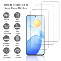 Honor Play 7T Pro 6.7" DIO-AN00 (non compatible avec Honor Play7T 6.74"): 3 Films Protection d'écran en Verre Nano Fléxible, Dureté 9H Inrayable Incassable Invisible Ultra Résistant