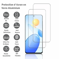 Honor Play 7T Pro 6.7" DIO-AN00 (non compatible avec Honor Play7T 6.74"): 2 Films Protection d'écran en verre d'aluminium super résistant 9H, définition HD, anti-rayures, anti-empreintes digitales