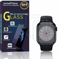 Apple Watch Series 7/ Series 8 41mm 1.69" A2773 A2772 A2857 A2476 A2475 [Les Dimensions EXACTES du Smartwatch: 41 x 35 x 10.7 mm]: Lot / Pack de 3 Films de protection d'écran Verre Trempé