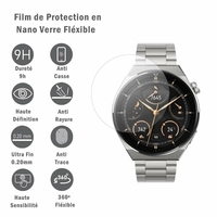 Huawei Watch GT 3 Pro 46mm 1.43": 1 Film Protection d'écran en Verre Nano Fléxible, Dureté 9H Inrayable Incassable Invisible Ultra Résistant