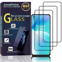 OnePlus Nord 2T 6.43" CPH2399 [Dimensions du téléphone: 159.1 x 73.2 x 8.2 mm]: Lot / Pack de 3 Films de protection d'écran Verre Trempé