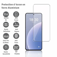 Meizu 20 6.55" (non compatible avec Meizu 20 Pro 6.81"): 1 Film Protection d'écran en verre d'aluminium super résistant 9H, définition HD, anti-rayures, anti-empreintes digitales