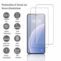 Meizu 20 6.55" (non compatible avec Meizu 20 Pro 6.81"): 2 Films Protection d'écran en verre d'aluminium super résistant 9H, définition HD, anti-rayures, anti-empreintes digitales