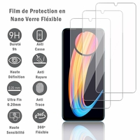 Infinix Hot 30i/ Hot 30i NFC 6.56" X669 X669C X669D (non compatible avec Infinix Hot 30 6.78"): 3 Films Protection d'écran en Verre Nano Fléxible, Dureté 9H Inrayable Incassable Invisible Ultra Résistant