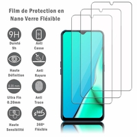 HTC Wildfire E Star 6.52": 3 Films Protection d'écran en Verre Nano Fléxible, Dureté 9H Inrayable Incassable Invisible Ultra Résistant