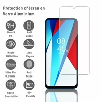 Samsung Galaxy M14 5G 6.6" SM-M146B SM-M146B/DSN: 1 Film Protection d'écran en verre d'aluminium super résistant 9H, définition HD, anti-rayures, anti-empreintes digitales