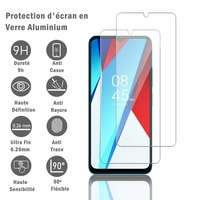 Samsung Galaxy A14 4G 6.6" SM-A145F SM-A145F/DSN: 2 Films Protection d'écran en verre d'aluminium super résistant 9H, définition HD, anti-rayures, anti-empreintes digitales