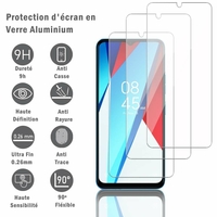 Samsung Galaxy M14 5G 6.6" SM-M146B SM-M146B/DSN: 3 Films Protection d'écran en verre d'aluminium super résistant 9H, définition HD, anti-rayures, anti-empreintes digitales
