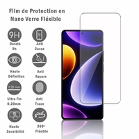 Xiaomi Redmi Note 12 Turbo 6.67" 23049RAD8C: 1 Film Protection d'écran en Verre Nano Fléxible, Dureté 9H Inrayable Incassable Invisible Ultra Résistant