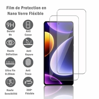 Xiaomi Redmi Note 12 Turbo 6.67" 23049RAD8C: 2 Films Protection d'écran en Verre Nano Fléxible, Dureté 9H Inrayable Incassable Invisible Ultra Résistant