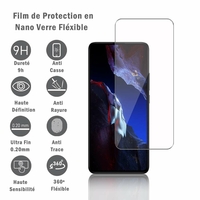 Xiaomi Poco F5 Pro 5G 6.67": 1 Film Protection d'écran en Verre Nano Fléxible, Dureté 9H Inrayable Incassable Invisible Ultra Résistant