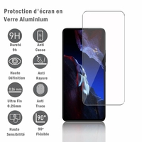 Xiaomi Poco F5 Pro 5G 6.67": 1 Film Protection d'écran en verre d'aluminium super résistant 9H, définition HD, anti-rayures, anti-empreintes digitales