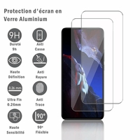 Xiaomi Poco F5 Pro 5G 6.67": 2 Films Protection d'écran en verre d'aluminium super résistant 9H, définition HD, anti-rayures, anti-empreintes digitales