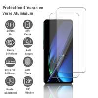 Oppo K11X 6.72": 2 Films Protection d'écran en verre d'aluminium super résistant 9H, définition HD, anti-rayures, anti-empreintes digitales