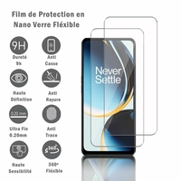 OnePlus Nord N30 5G 6.72": 2 Films Protection d'écran en Verre Nano Fléxible, Dureté 9H Inrayable Incassable Invisible Ultra Résistant