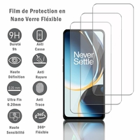 OnePlus Nord N30 5G 6.72": 3 Films Protection d'écran en Verre Nano Fléxible, Dureté 9H Inrayable Incassable Invisible Ultra Résistant