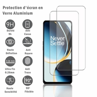OnePlus Nord N30 5G 6.72": 2 Films Protection d'écran en verre d'aluminium super résistant 9H, définition HD, anti-rayures, anti-empreintes digitales